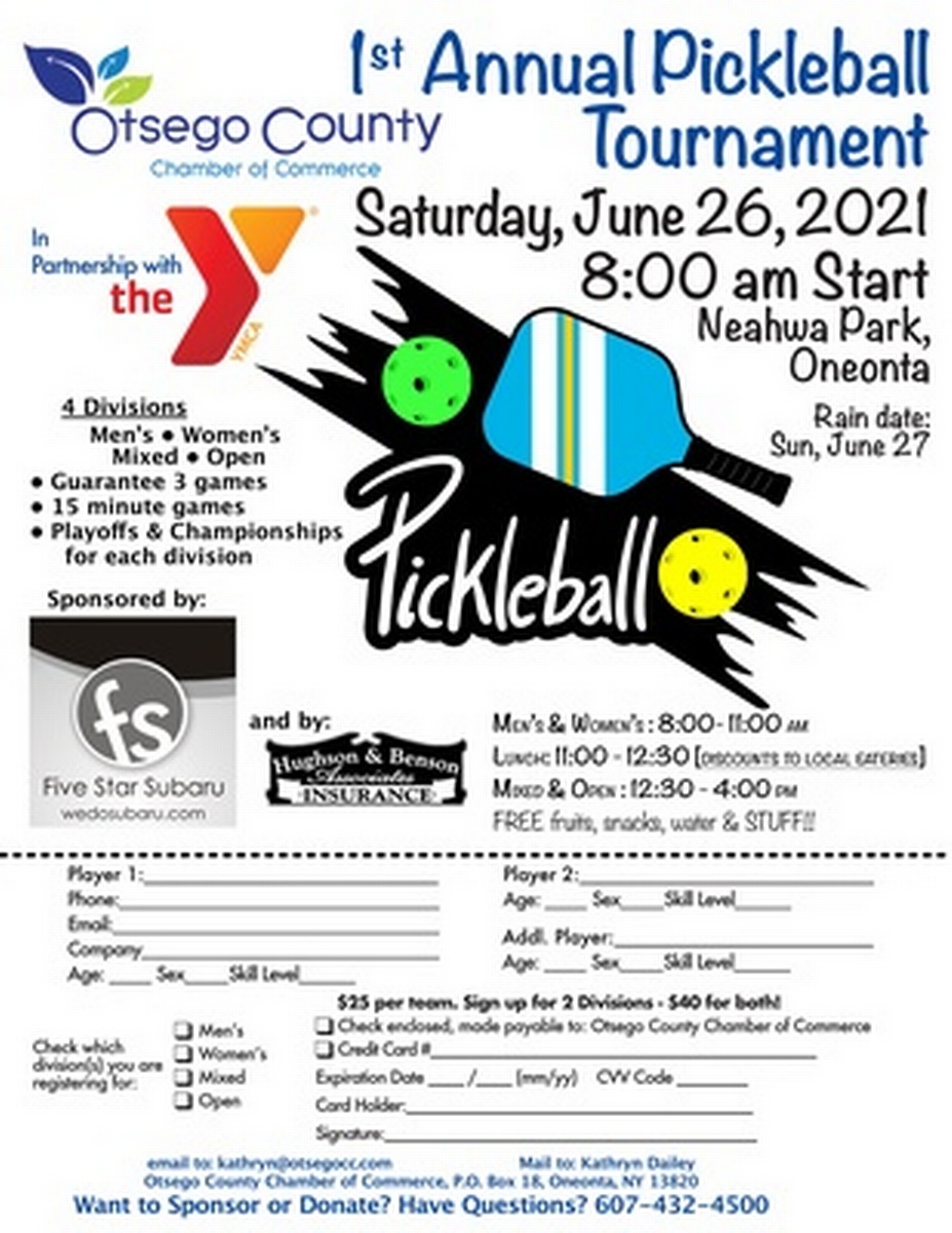 2021, 1st Annual Pickleball Tournament! Men/Women/Mixed/Open Jun 26